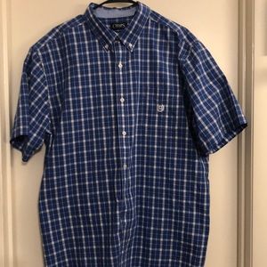 Chaps Casual Button Down Short Sleeve Shirt, XXL